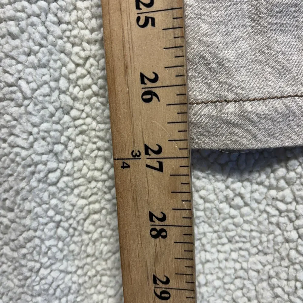 Brunello Cucinelli Pants 30 x 27 Beige Carpenter Straight Linen Blend Italy Made